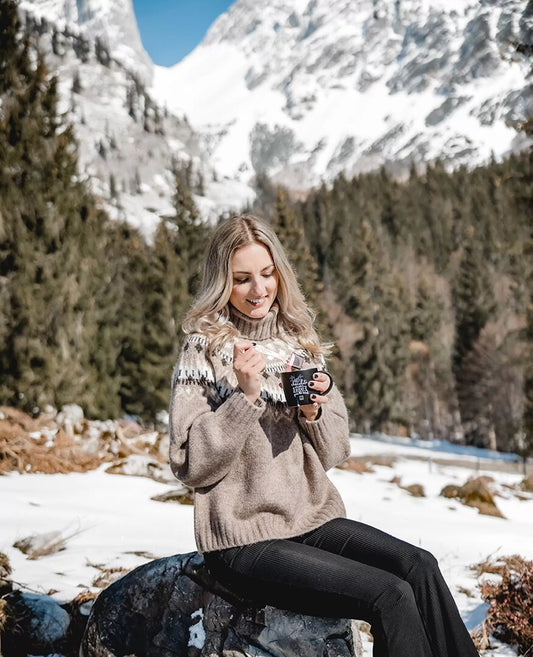 Heiße Schokoladenlöffel Dunkle Schokolade & Karamell – handgemachter Hot Chocolate Spoon mit Salzkaramell, 90 g, Love In A Box Chocolatier