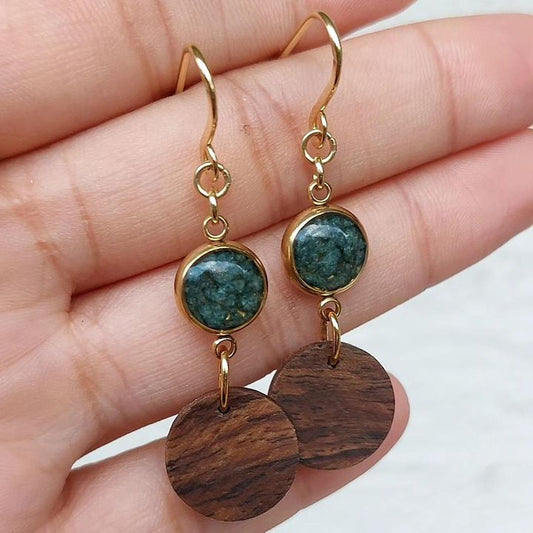Ohrringe aus Naturstein und Holz | Einzigartiger Naturschmuck