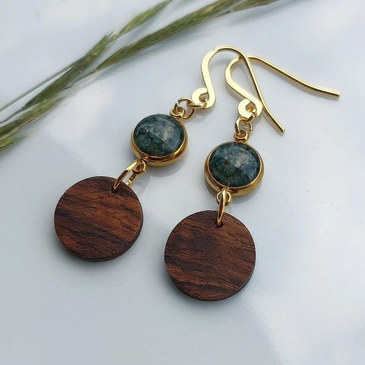 Ohrringe aus Naturstein und Holz | Einzigartiger Naturschmuck