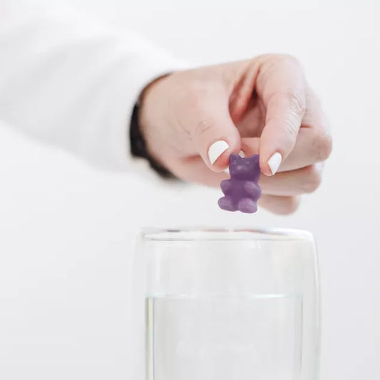 Teebärli Lebe, träume & strahle – Joghurt-Heidelbeer Geschmack, 10 g, süßes Geschenk von Bake Affair, handverpackt in Österreich