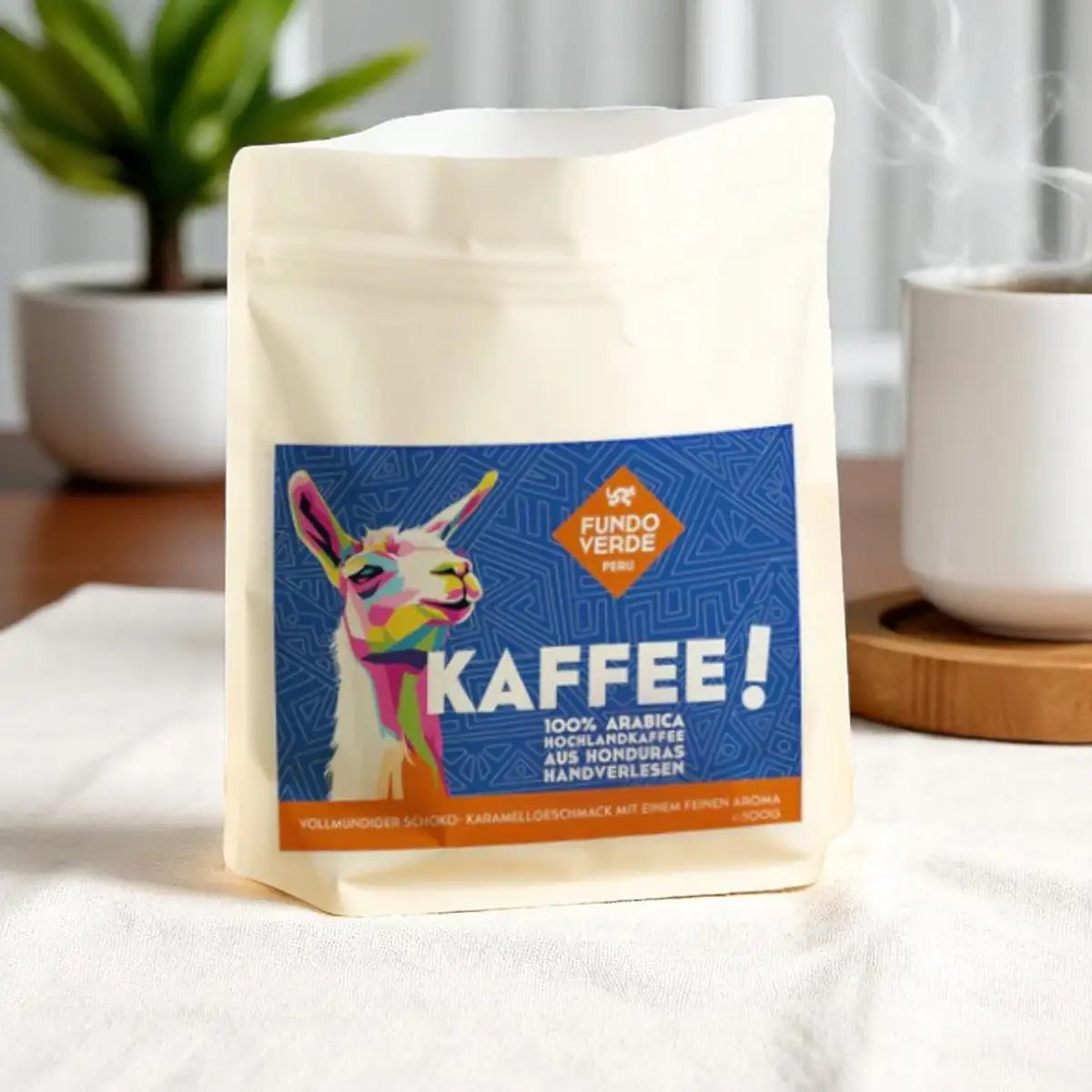 Arabica Hochlandkaffee von Fundo Verde – handverlesen aus Honduras, 500 g, mit vollmundigem Schoko-Karamellgeschmack, schonend geröstet.