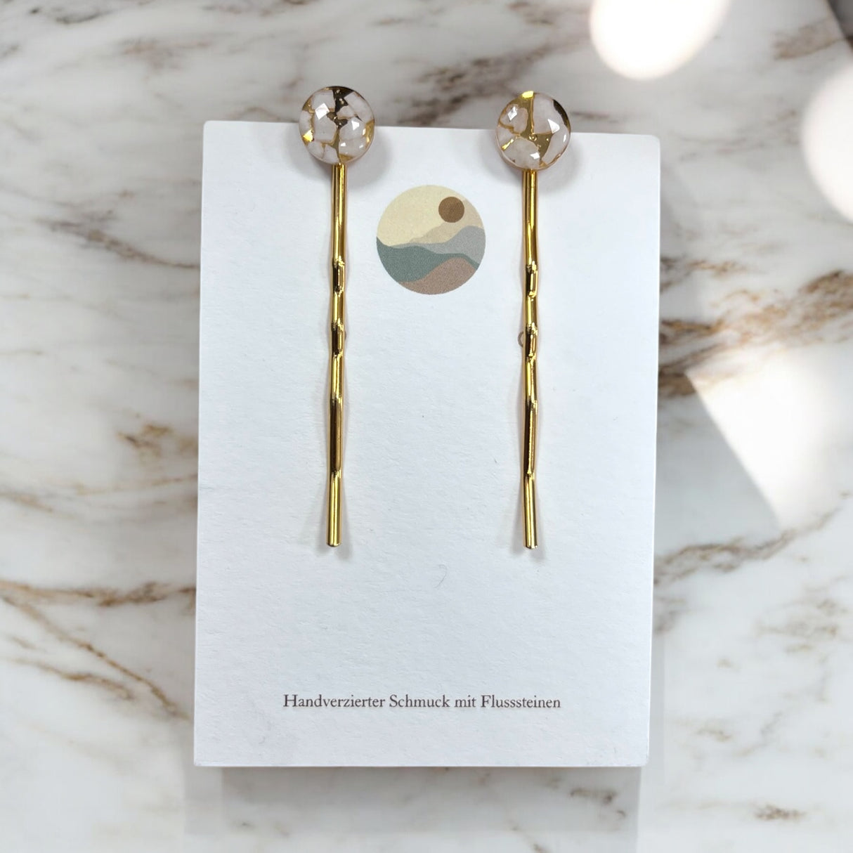 Spangen-Set mit Naturstein | Einzigartiger Haarschmuck