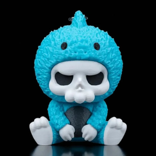 Hai Figur als Schlüsselanhänger – Skullies Collectible „Bitey“, witzige Totenkopf-Deko in Wunschfarbe