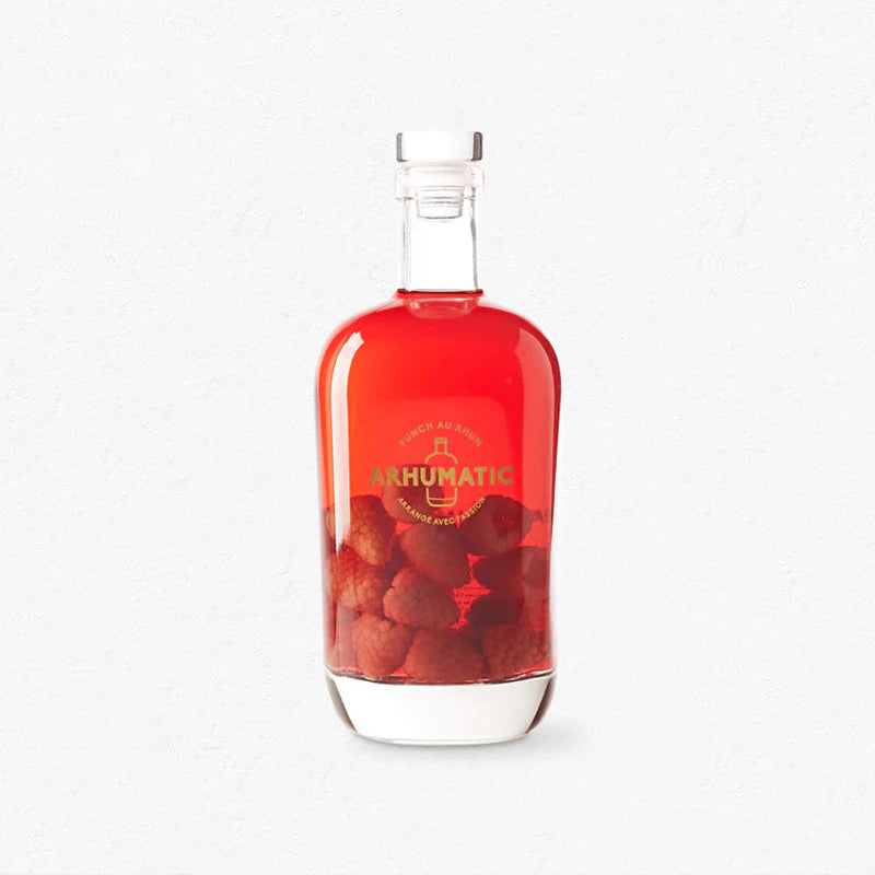 Arhumatic Rhum Essence Himbeere – Premium Rhum Likör 28%, natürliche Himbeeraromen, 0,7 L, ohne künstliche Zusatzstoffe