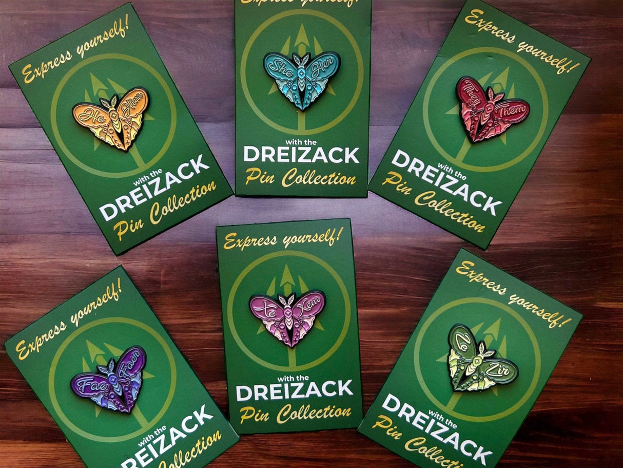 They / Them | LGBTQ+ Pronoun Pin Accessoires Dreizack oesterreich handgemachte geschenke in wien