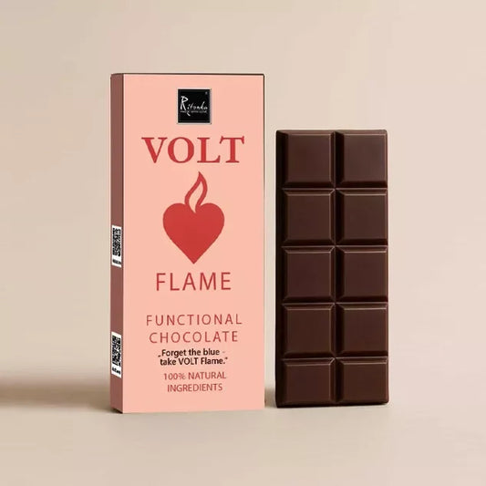 Zartbitterschokolade von Ritonka mit Maca, Ginseng und Chili.