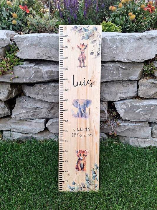 Holz-Messlatte mit Tiermotiven – Ein Wachstumserlebnis für Kinder Baby & Kinder SabrinArtDesign oesterreich handgemachte geschenke in wien