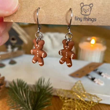 Handgemachter Schmuck für Weihnachten - Ohrringe für die Weihnachtsfeier