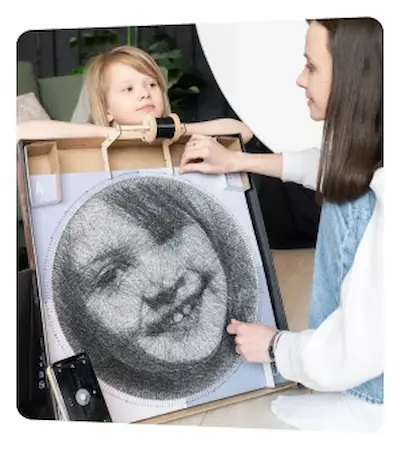 DIY-String‑Art‑Kit RingString – persönliches Fadengemälde aus eigenem Foto für Zuhause.