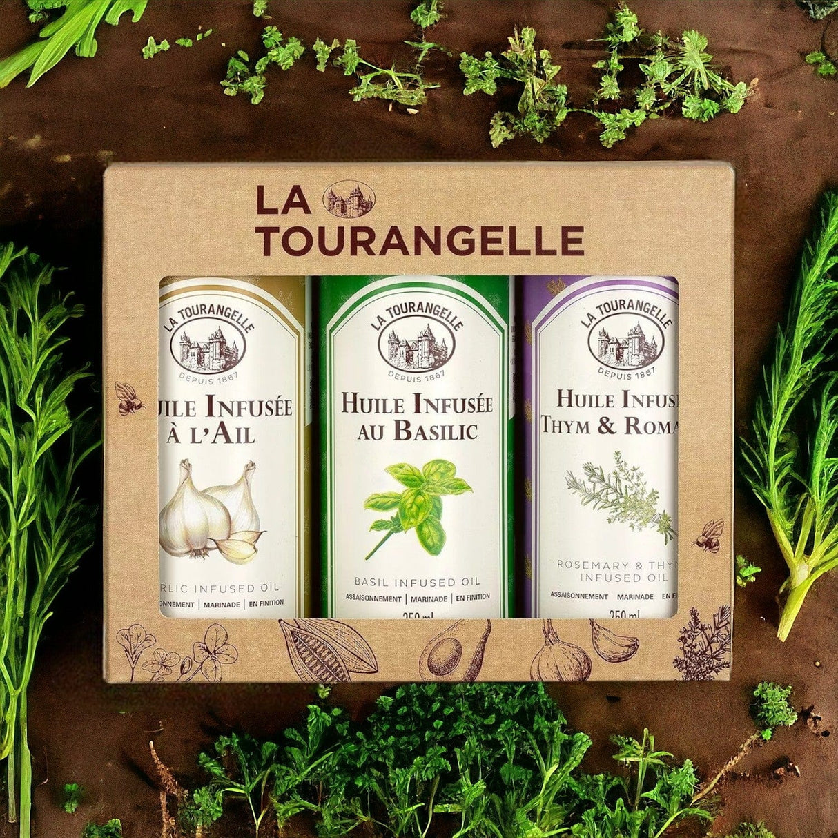 Basilikum-Öl 250ml | Meisterhafte Öle mit französischer Tradition Kräuter & Knoblauch Öl-Set Genuss Dreizack oesterreich handgemachte geschenke in wien