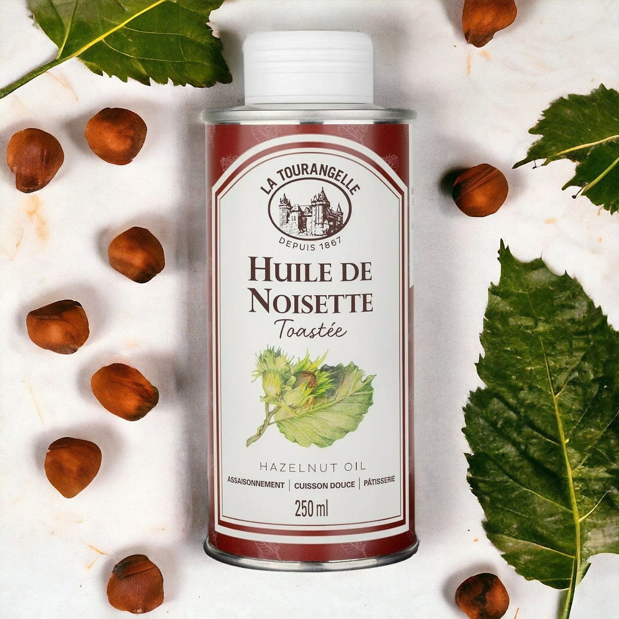 Haselnuss-Öl 250ml | Meisterhafte Öle mit französischer Tradition Haselnuss-Öl 250ml 250ml Genuss Dreizack oesterreich handgemachte geschenke in wien