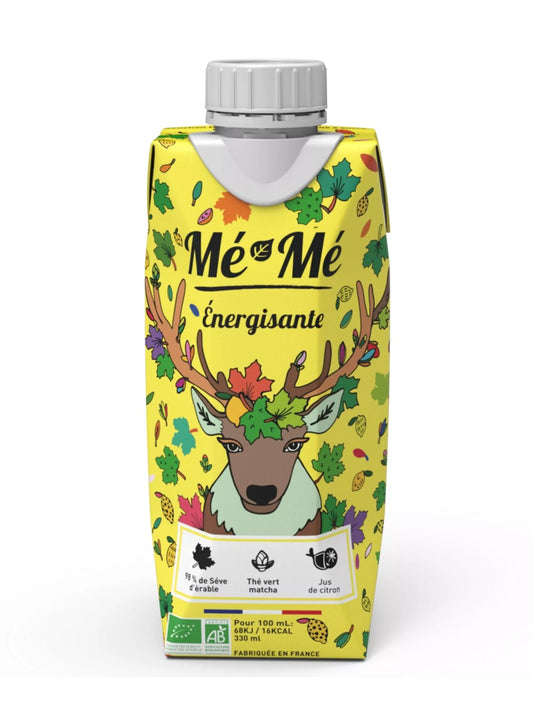 Mé-Mé Energizing Bio-Eistee | Matcha-Grüntee mit Zitrone & Ahornsaft – 330 ml nachhaltige Verpackung Frankreich