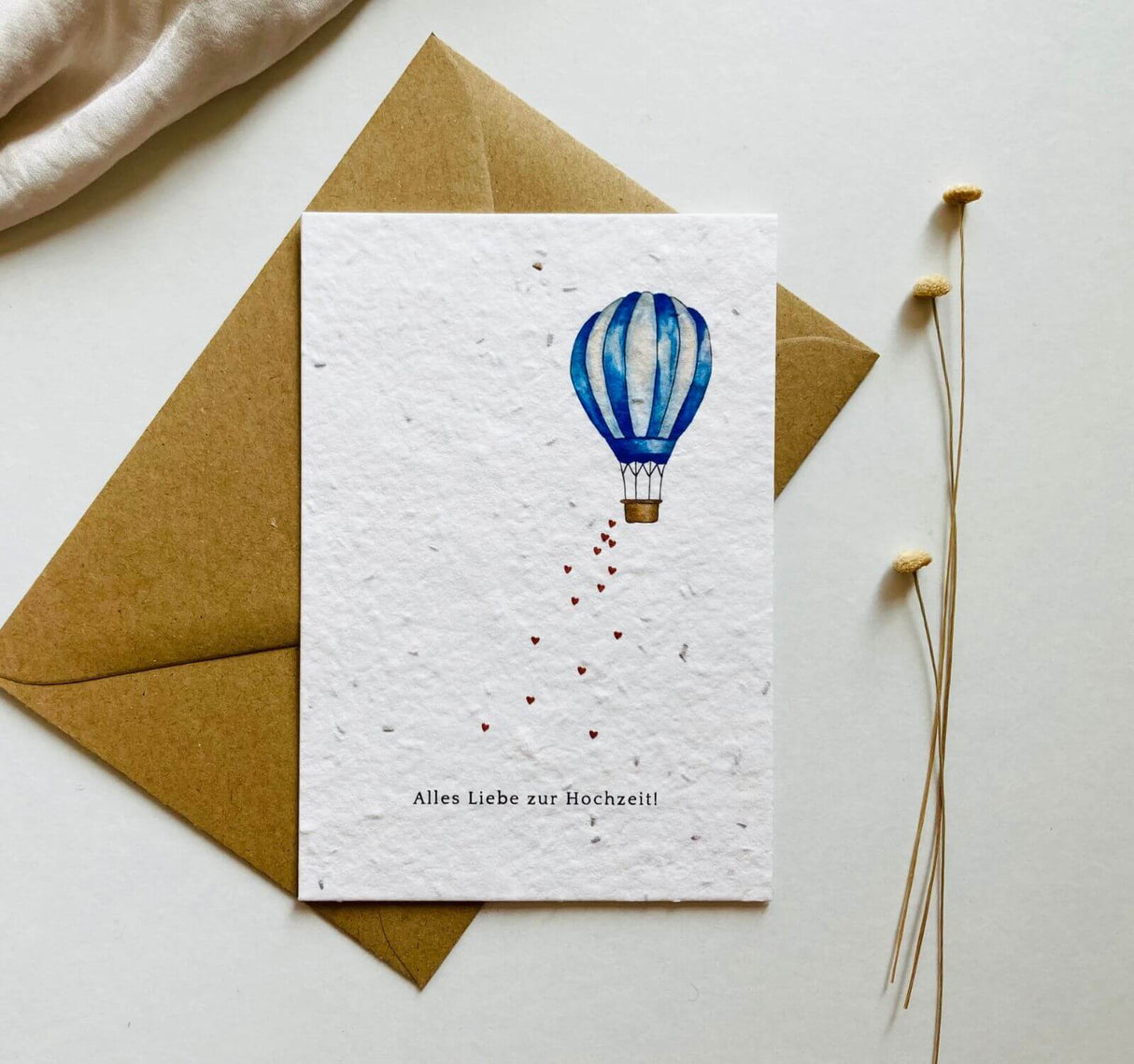 "Hochzeit" Saatpapier Grußkarten | Schenken, einpflanzen, beim wachsen zusehen