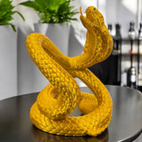 Flaschenhalter „Hebi-Doshi“: 3D-Druck Kobra, 27 cm hoch, 20 cm breit, passend für Wein, Whiskey, Rum und mehr. Nachhaltig aus PLA, Wunschfarbe oder handbemalt, produziert in Wien.