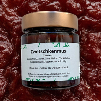 Handgemachtes Zwetschkenmus von Romanas Kräuterei, traditionelle Zwetschkenzubereitung, 150g, perfekt für Mehlspeisen, Brot & Desserts.