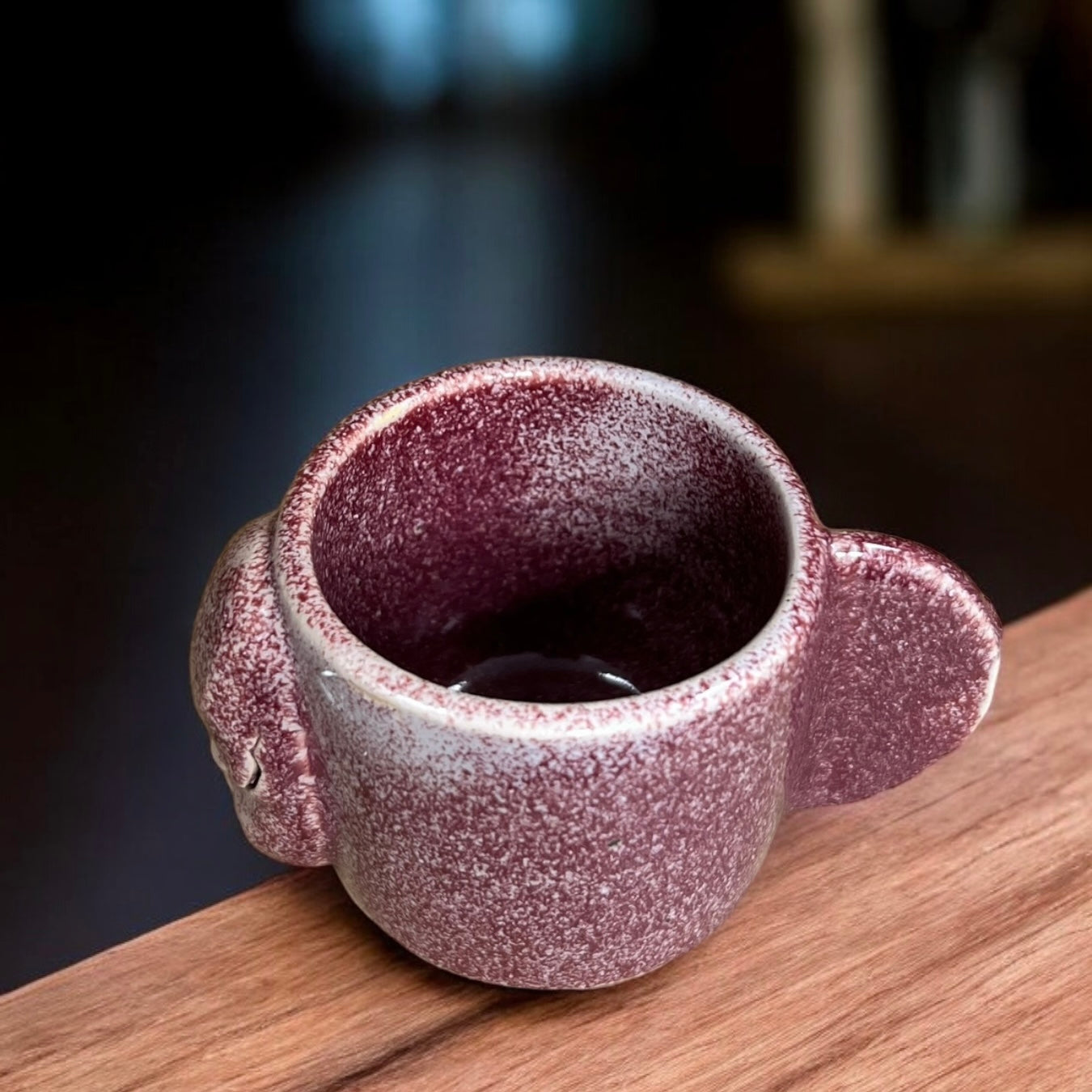 Espresso Becher "Mondgesicht" | Handgefertigte Keramikkunst von Geza Baranyai