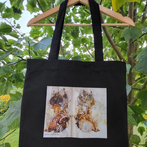 Schwarzer EinkaufsShopper | Nachhaltig mit Naturdruck von EcoPrint