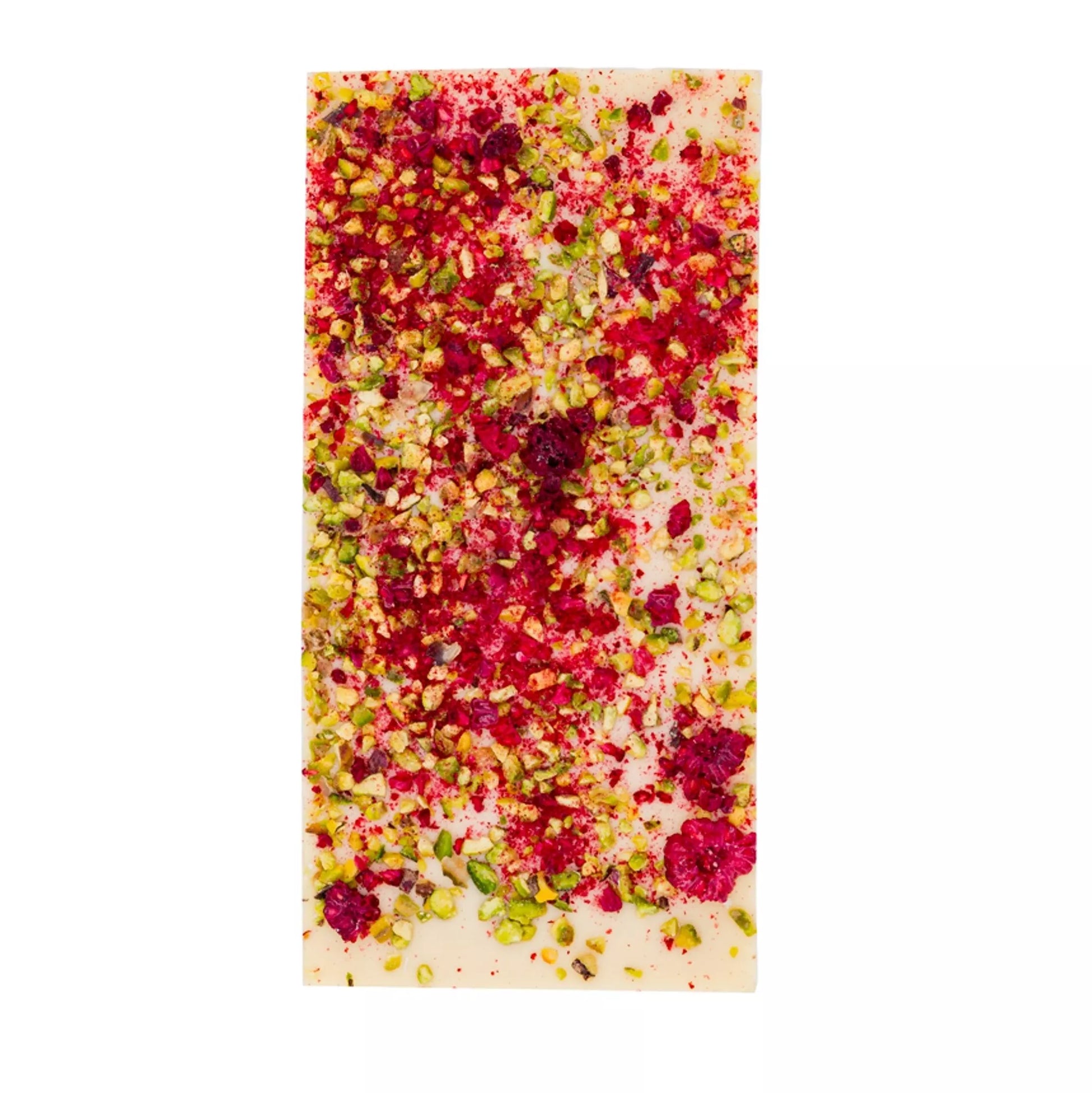 Schokoriegel Pistazie & Himbeere | Love In A Box – Handgemachte weiße Schokolade