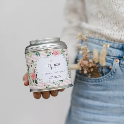 Tee Für dich – Früchtetee mit Himbeer-Vanille, natürlich aromatisiert, 130 g, Bake Affair, handveredelt in Österreich