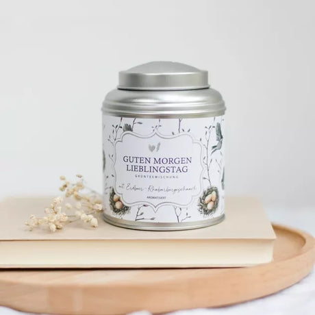 Tee Guten Morgen Lieblingstag – Grüntee mit Erdbeer-Rhabarber-Geschmack, aromatisiert, 100 g, Bake Affair, handveredelt in Österreich