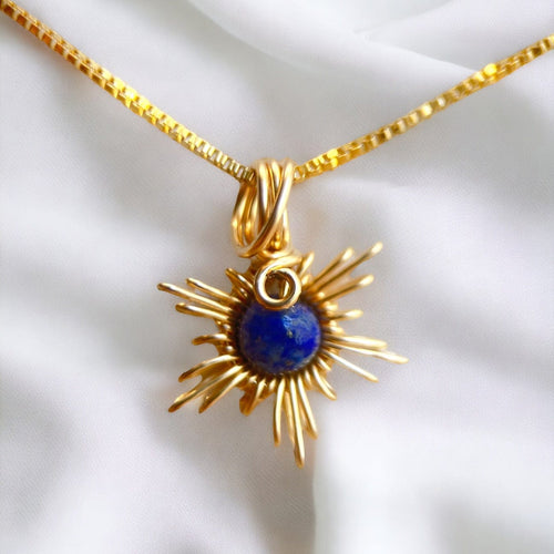 Traumsonne Lapis Lazuli | Edelsteine & 14K Solidvergoldung Schmuck Necklessary oesterreich handgemachte geschenke in wien