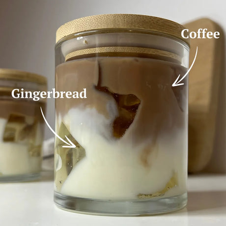 Handgemachte Iced Coffee Candle von Candle Me Crazy mit Kaffee- und Lebkuchenduft, 220 ml