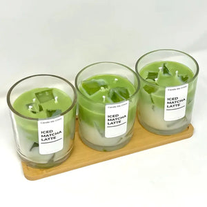 Iced Matcha Latte Candle | Handgemachte Duftkerze mit Vanille & Matcha aus Wien – Candle Me Crazy