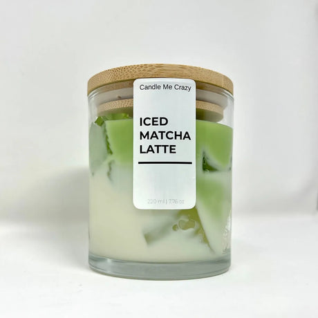 Iced Matcha Latte Candle | Handgemachte Duftkerze mit Vanille & Matcha aus Wien – Candle Me Crazy