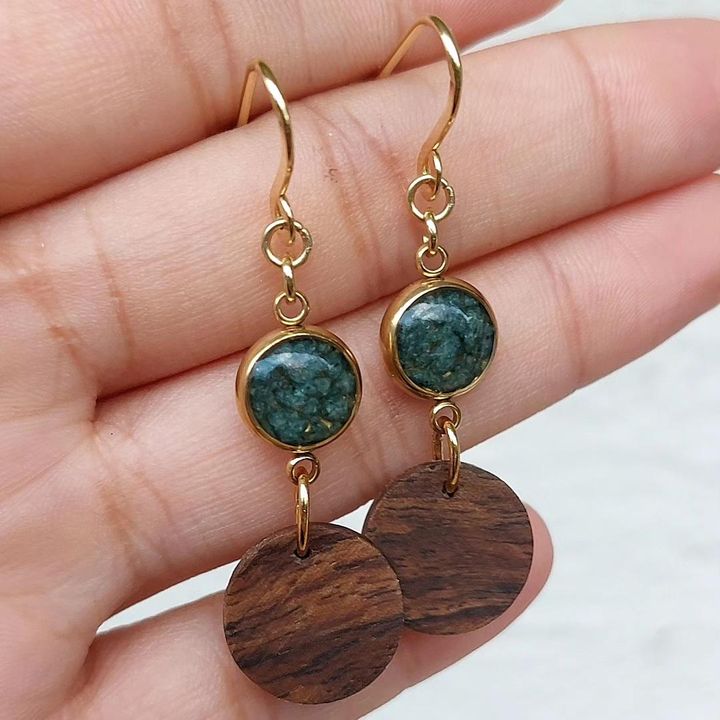 Ohrringe aus Naturstein und Holz | Einzigartiger Naturschmuck