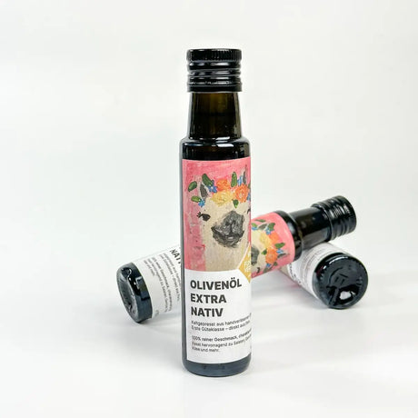 Natives Bio-Olivenöl extra von Fundo Verde in dunklem Glas – Criolla-Oliven aus Peru, nachhaltige Produktion, beste Qualität.
