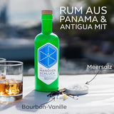 JJs Manöverschluck Panama & Antigua – Premium-Rumspirituose mit Vanille, Haselnuss & Meersalz, 500 ml Flasche im Seefahrer-Design bei Dreizack Wien