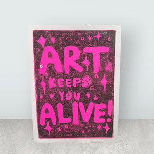 Original A4 Linoldruck von BoyBurning | Kunst in Zeichen der Toleranz LGTBQ Prints BoyBurning oesterreich handgemachte geschenke in wien