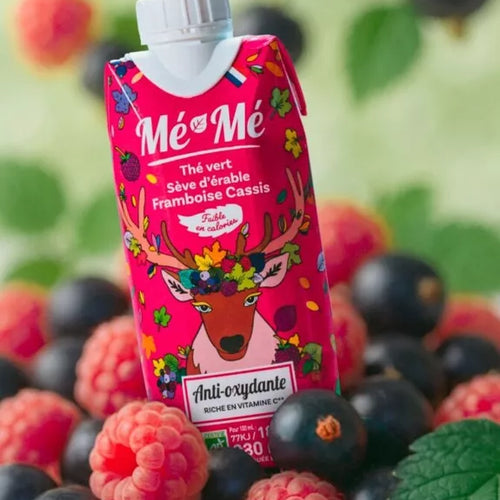 Mé-Mé Anti-Oxidant Bio-Eistee | Matcha-Grüntee mit Ahornsaft & roten Früchten – 330 ml nachhaltige Verpackung Frankreich