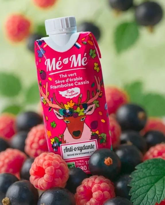 Mé-Mé Anti-Oxidant Bio-Eistee | Matcha-Grüntee mit Ahornsaft & roten Früchten – 330 ml nachhaltige Verpackung Frankreich