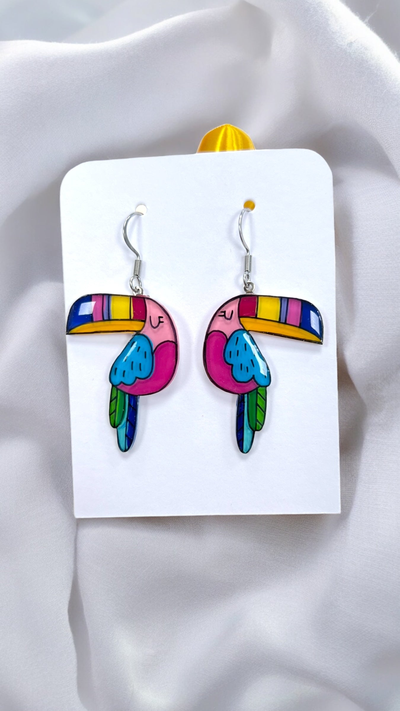 Tukan Ohrringe | Handbemalter Acrylglas Schmuck