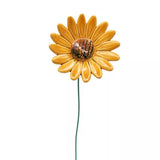 Keramik Sonnenblume auf Metallstiel – handgemachte gelbe Garten Deko 40 cm