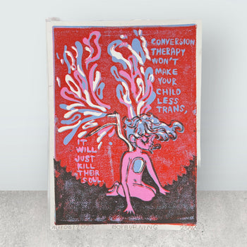 Original A3 Linoldruck von BoyBurning | Kunst in Zeichen der Toleranz LGTBQ Prints BoyBurning oesterreich handgemachte geschenke in wien