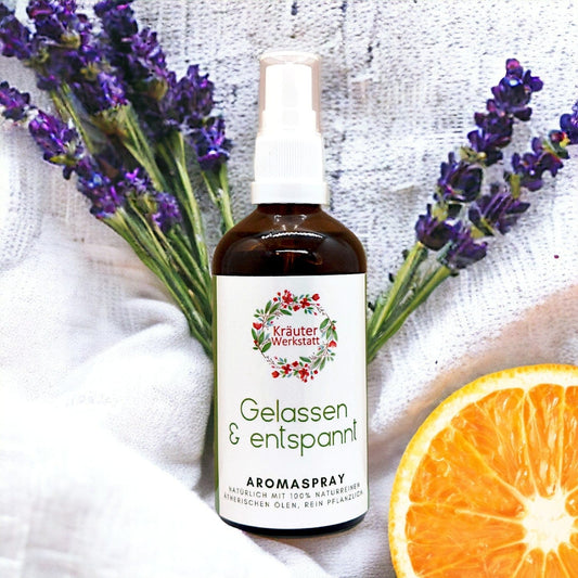 Aromaspray GELASSEN & ENTSPANNT | Kräuterwerkstatt Parfum & Raumdüfte Kräuterwerkstatt oesterreich handgemachte geschenke in wien