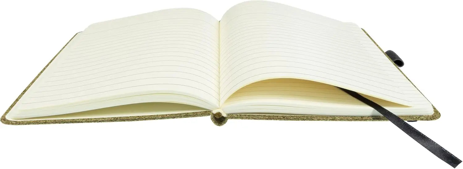 Notizbuch A5 Kork mit Gravur – nachhaltiges Hardcover mit Stiftschlaufe & 192 Seiten, personalisierbar, Dreizack Wien
