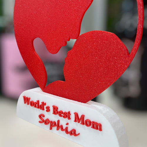 Worlds Best Mom | Trophäe mit Wunschnamen Trophäe Dreizack | 3D Druck oesterreich handgemachte geschenke in wien