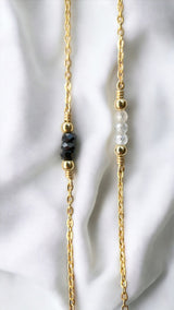 Feine Armkette Zirkon  | Edelsteine & 14K Solidvergoldung Schmuck Necklessary oesterreich handgemachte geschenke in wien