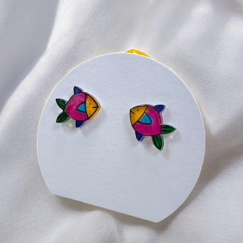 Fische Ohrstecker | Handbemalter Acrylglas Schmuck