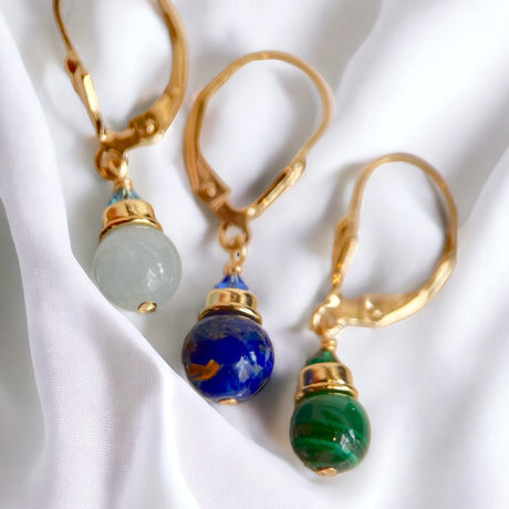 Brisuren Ohrringe Aquamarin | Edelsteine & 14K Solidvergoldung Schmuck Necklessary oesterreich handgemachte geschenke in wien