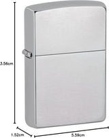 Zippo Sturmfeuerzeug mit Wunschgravur | Satin Silber inkl. Original Zippo Verpackung