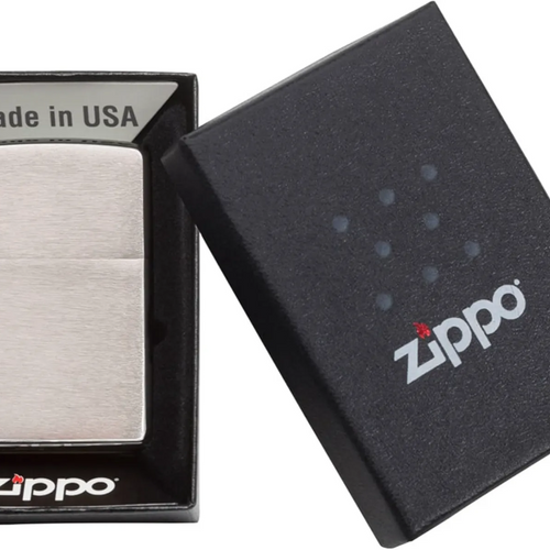 Zippo Sturmfeuerzeug mit Wunschgravur | Chrom gebürstet inkl. Original Zippo Verpackung
