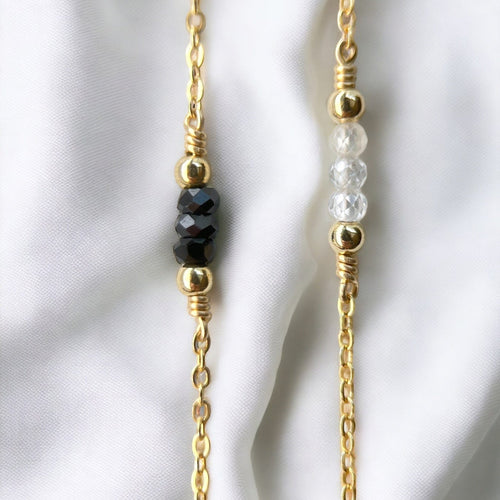 Feine Armkette Spinell | Edelsteine & 14K Solidvergoldung Schmuck Necklessary oesterreich handgemachte geschenke in wien