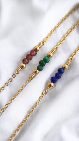 Feine Armkette Granat | Edelsteine & 14K Solidvergoldung Schmuck Necklessary oesterreich handgemachte geschenke in wien