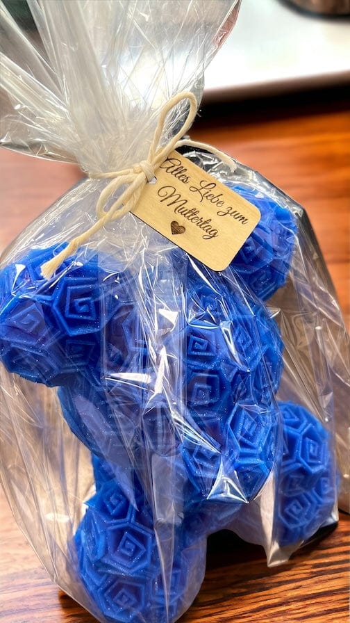 Bär umhüllt von Rosen | Gemacht für die Ewigkeit Home Decor Dreizack | 3D Druck oesterreich handgemachte geschenke in wien