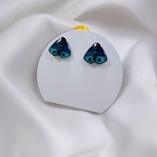 Motten Ohrstecker | Handbemalter Acrylglas Schmuck