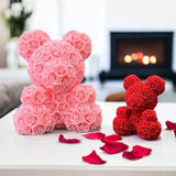 Bär umhüllt von Rosen | Einzigartige 3D Figur Home Decor Dreizack | 3D Druck oesterreich handgemachte geschenke in wien